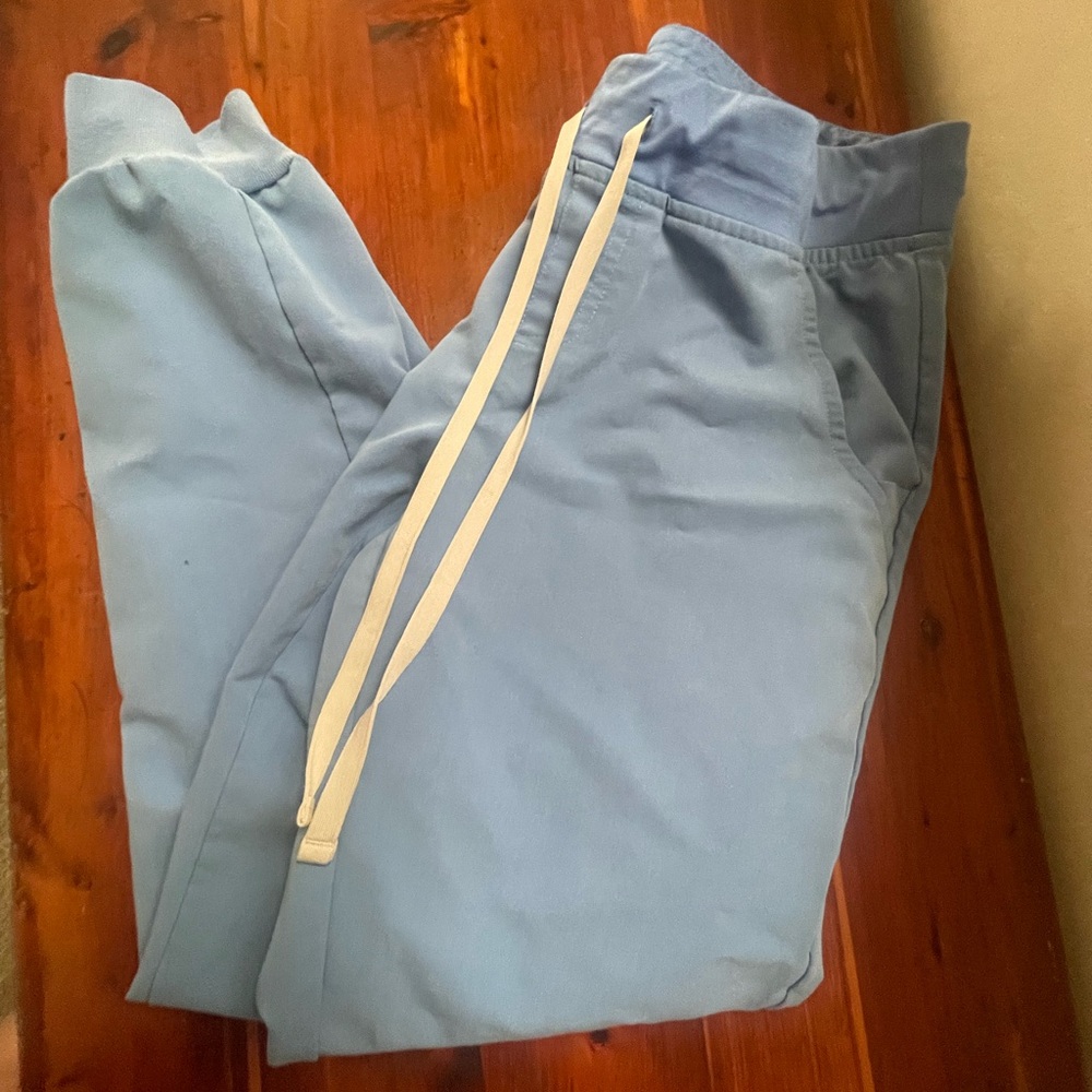 Figs Blue Jogger Pants with grey Accents